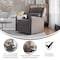 Flash Furniture Cash Swivel Glider Rocker Recliner Chair, Manual 360 Degree Swivel Recliner, Dark Gray Upholstery CY-RAC-536-DKGRY-GG - alternate 2
